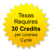 Texas Requir 30 Credits per License Cycle